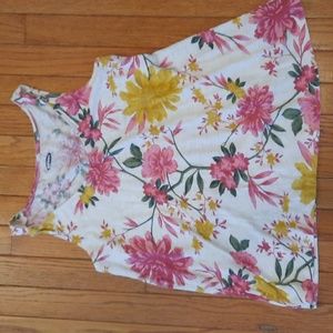 Old Navy knotted floral tank top size small